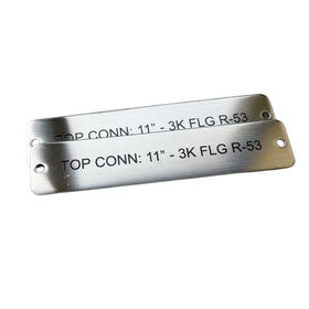 Custom Carved Etched Engraved 304 Stainless Steel Nameplate with Black Painted Brushed Finish for Commercial Use