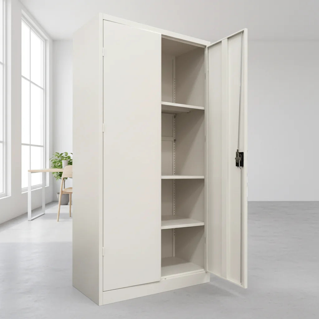 Hot Sale Office Furniture Metal 4 Layers Office 2 Door Cupboard Steel Cabinet