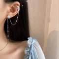 2025 Crystal Fashion Quality Rhinestone Drop Earrings Zircon Silver Drop Long Earrings