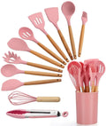 Heat Resistant Kitchen Silicone Utensils with Holder Kitchen Cooking Utensils Set Kitchen Gadgets Tools Set