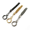 Meetee BF619 15cm New Fashion Spring Ring Tassel Lady Bag Hardware O Ring Decoration Buckle