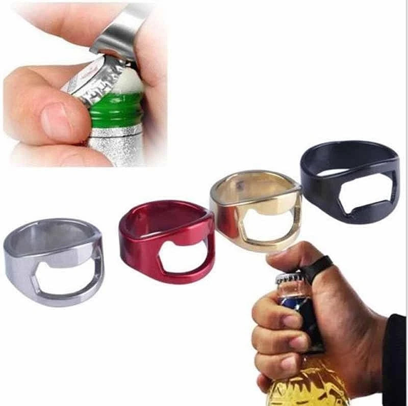 Factory Price Ring Bottle Opener Creative Stainless Steel Finger Ring Beer Openers Bar Tools Kitchen Accessories
