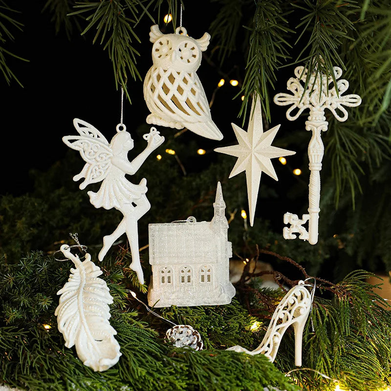 Qq266 Christmas New Creative Crafts Christmas Tree Home decoration White Christmas Festive Pendant