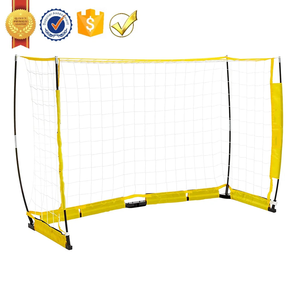6*4FT Ultra Heavy Duty Adjustable Large Size Soccer Training Equipment Fiberglass Soccer Goal for Kids