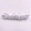 Wholesale Fast Shipping 6mm Width Cotton Flat Leather Shoelaces Printed Feature Transparent Plastic Tips Customizable Length