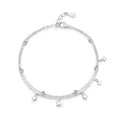 SL1661 925 Sterling Silver Fashion Simple Sterling Silver Block Line Chain Women's Bracelet Classic Charm Wedding Jewelry