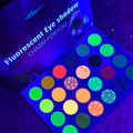 Neon 24 Color Sequins Shimmer High-Pigmented Fluorescent Waterproof Eyeshadow Powder Palette