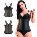 Best Selling Women's Steel Boning Waist Trimmer Corset Vest 25 with 3 Hooks Fat Burning Bustier Outfit Shaper Top 1 Piece MOQ