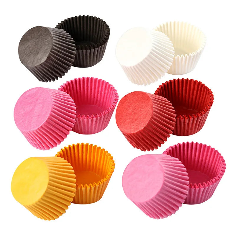 1000Pcs 25x21mm Disposable Round Mini Cupcake Liner Paper Muffin Cases Baking Tray