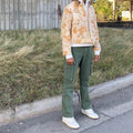 Custom Label Trousers for Men Drop Ship Men Streetwear Stock Green Cargo Flare Trousers Pants