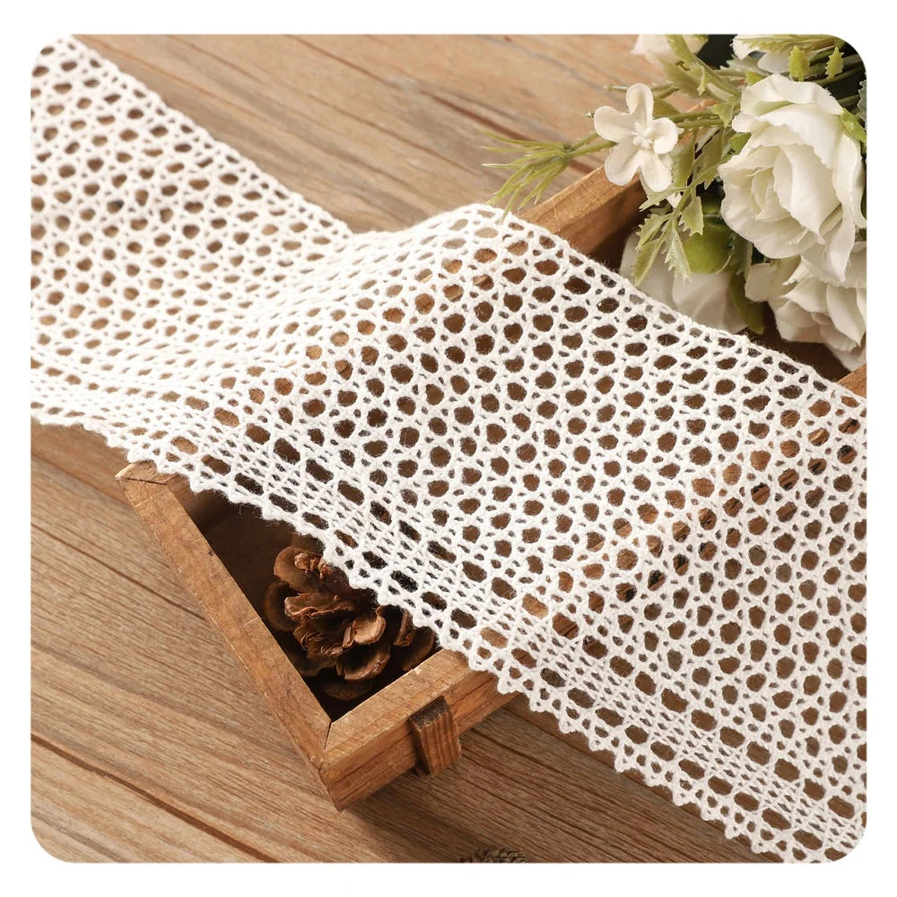 High Quality Soft Trim 100% Cotton Lace Mesh Eyelet Crochet Lace Trim for Women Clothing