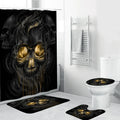 The Printing Shower Curtain Sets 4 Pieces Shower Curtain Skull/