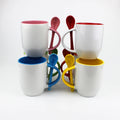 Customized 350ml Color Inside Ceramic Tea & Milk Sublimation Porcelain Coffee Mug