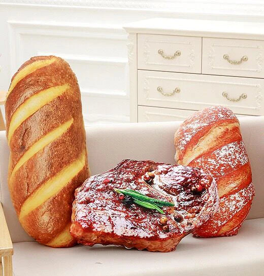 Drop Shipping Custom Soft Stuffed Cute Plush Snack Pillow Custom Shape Kids Logo Decorative Food Pillows 100% Polyester