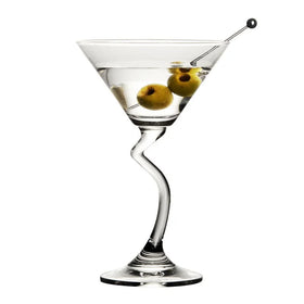 Factory Direct Crystal Bar Glassware Heat Resistance Martini Cocktail Glasses with Twist Ridge Design for Party Use