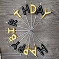 Factory Price Metallic Color Letter Happy Birthday Cake Candles