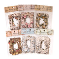 10 Pieces Per Pack Collage Card Flower Mirror Manor Series Flower Retro Hollowed Out Frame Handmade Tent Decoration 6 Styles