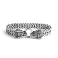 Viking Jewelry All Stainless Steel Mens Wolf Bracelet
