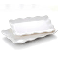 Wholesale Flower Edge Plate Melamine Vintage Flower Plate Rectangular Plates
