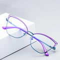 Ins Irregular Hollow Design Anti Blue Eyeglasses Lenses Metal Eyewear Reading Glasses Order Online Colorful Champagne Glasses