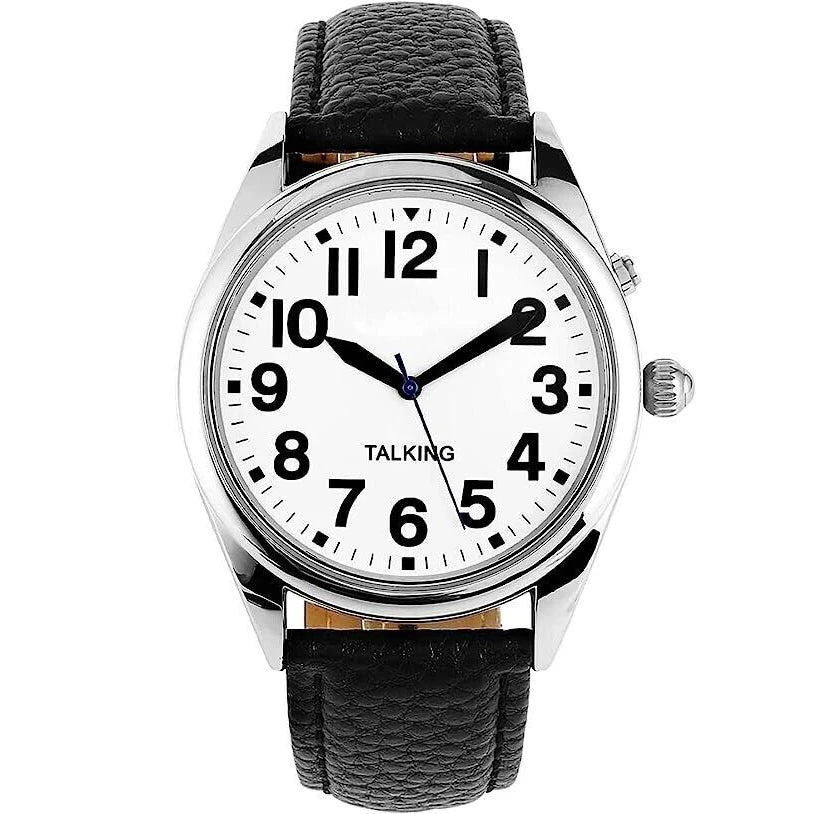 English Talking Watch Mens Wrist Watch for the Blind Visually Impaired Elderly