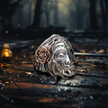Fashion Punk Double Face Skull Ring S925 Sterling Silver Retro Hiphop Jewelry With 18k Gold Plating Wholesale Factory Direct