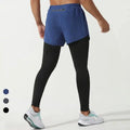 Wholesale Custom logo Men's Gym Fitness Two Pieces Pants Quick Drying Breathable Jogging Sports Trousers