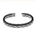 Handmade 925 Sterling Silver Vintage Braided Bangles for Men Women Making Peace Lines Shifting Good Luck Bracelets Fine Jewelry