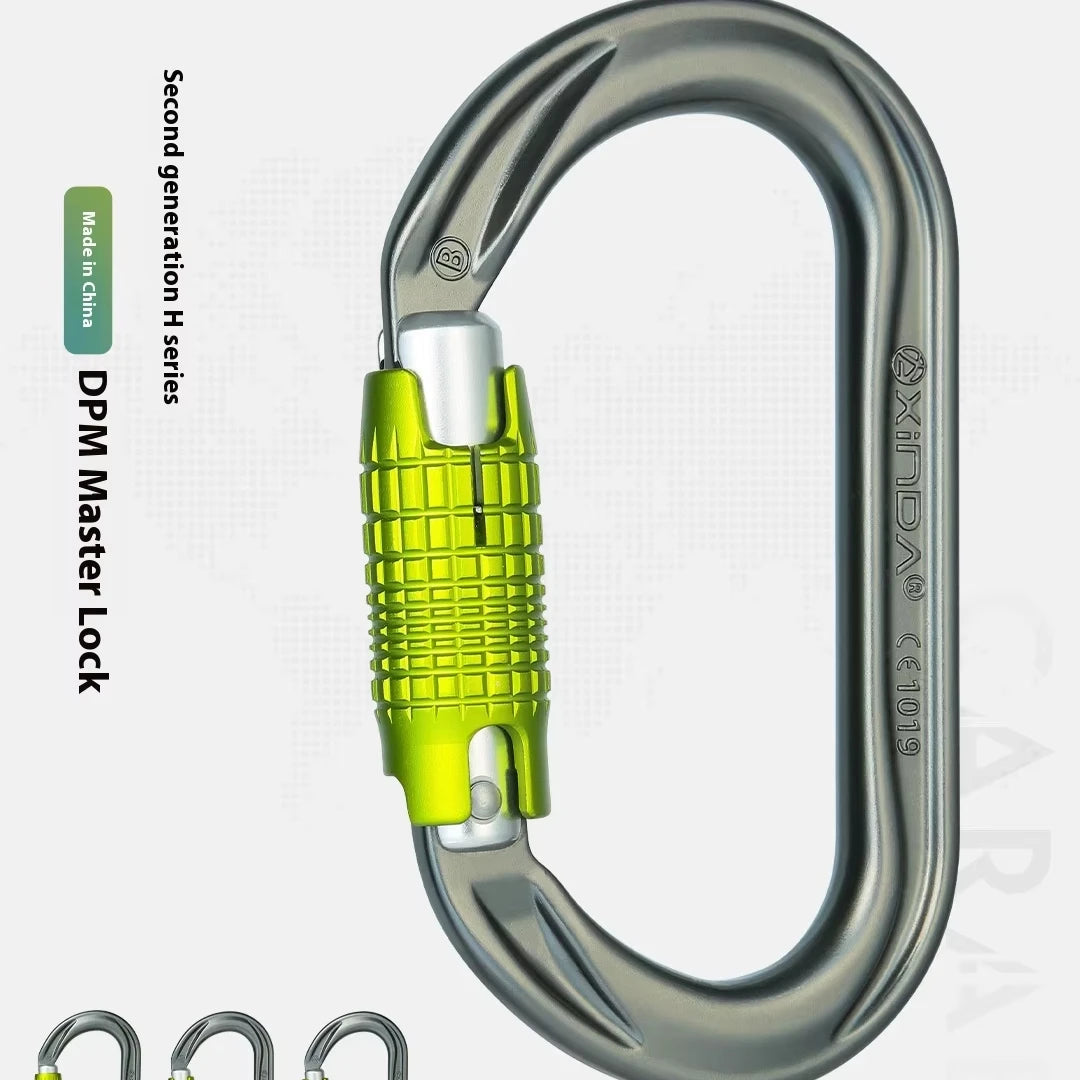 Xinda 3rd Generation H Series O-Shaped Main Lock Outdoor Rock Climbing Downhill Cave Exploration Rescue Aerial Work Safety Tool