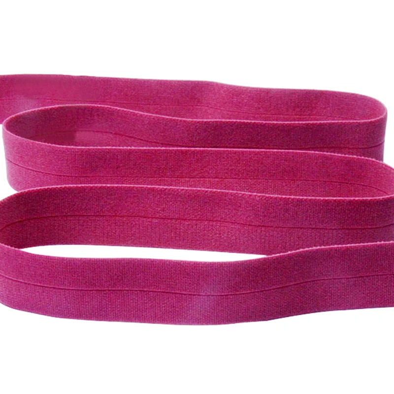 10mm 15mm Wide Stock Fold Elastic Binding Tape Bias Edge Stretch Eco-friendly Custom Logo for Underwear Headwear Garment