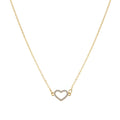 Korean Fashion Necklace for Women Heart Necklace Crystal Necklace Pendantm Temperature Clavicle Chain Birthday Party Jewelry