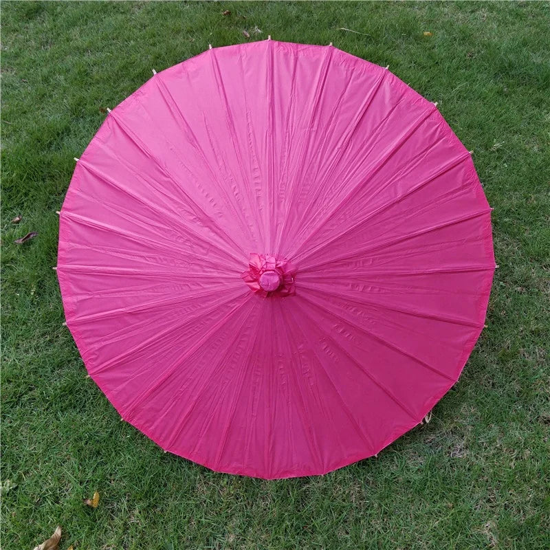 Wholesale Paper Wedding Umbrella White Parasols Custom Handmade Plain Craft Umbrella with Wooden Handle