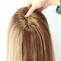 Hot Sale Brazilian Light Brown Silk Base French Lace Long Length Human Remy Hair Women Topper