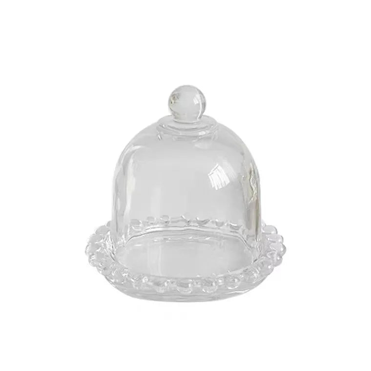 Delicate Luxury Small  Afternoon Tea Time Wedding Party Decor Fruit Dessert Decoration Glass Bowl Tray