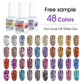 Missgel High Pigment 15 ml Organic Vegan Wholesale Nail Supplies Custom Private Label Reflective Glitter UV Nail Gel Polish