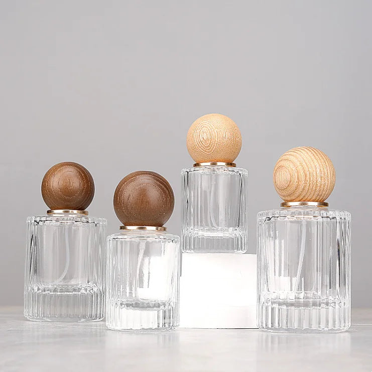 1oz 30ml 50ml Empty Round Perfume Oil Glass Bottle Fancy Refillable Perfume Spray Container Perfume Atomizer