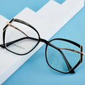 Jiuling Eyewear Zhejiang Fashion Big Tr90 Frame Uv400 Anti Blue Light Lens Glasses Oversized Round Eyeglass Frames Lunette Femme