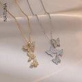 Natuna Fine Jewelry Jewelry Sets Custom Butterfly Pendant Earrings Ring Sets 925 Sterling Silver Fine Jewelry Set