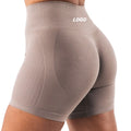 New Arrivals Solid Seamless Womens Quick Dry Gym Pants Custom Logo Scrunch Butt Workout Running Push up Biker Shorts for Women