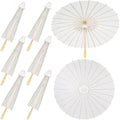 Handmade 84cm Plain White Classic Chinese Wedding Bamboo Paper Umbrella Parasol for Home Decoration