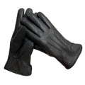 Sample Support Fashion Winter Sheepskin Leather Glove Warm Nappa Shearling Fur Lined Genuine Deerskin Leather Gloves for Men
