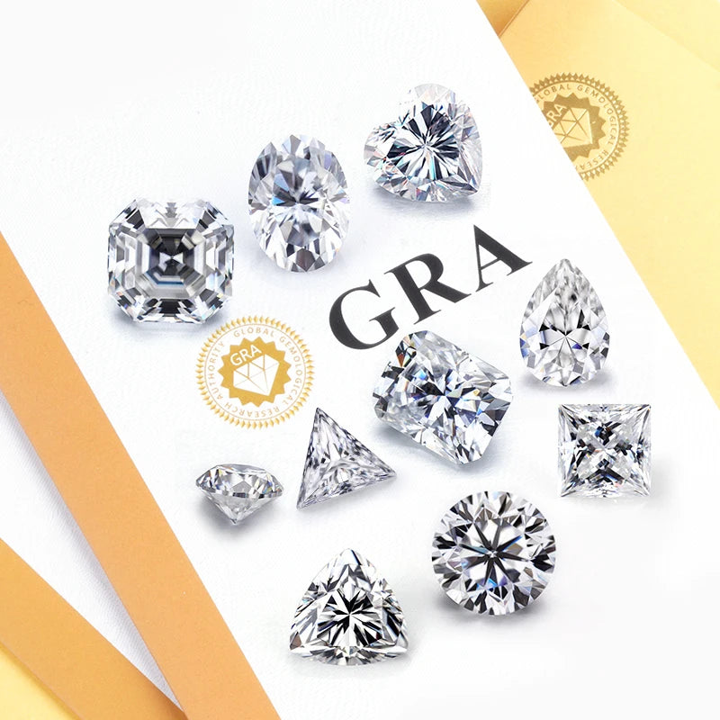 Wholesale Price Cheap Moissanite VVS Authorized Certificate Loose Stone Diamond Moissanite With for Jewelry