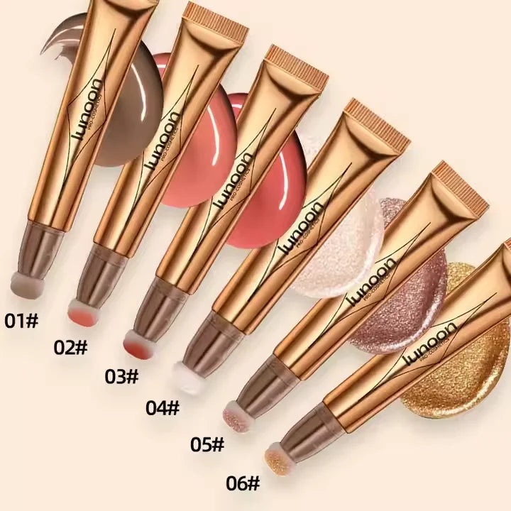 Liquid Blusher Wand Face Makeup Set Highlighter Contour Blush Private Label Stick with Applicator