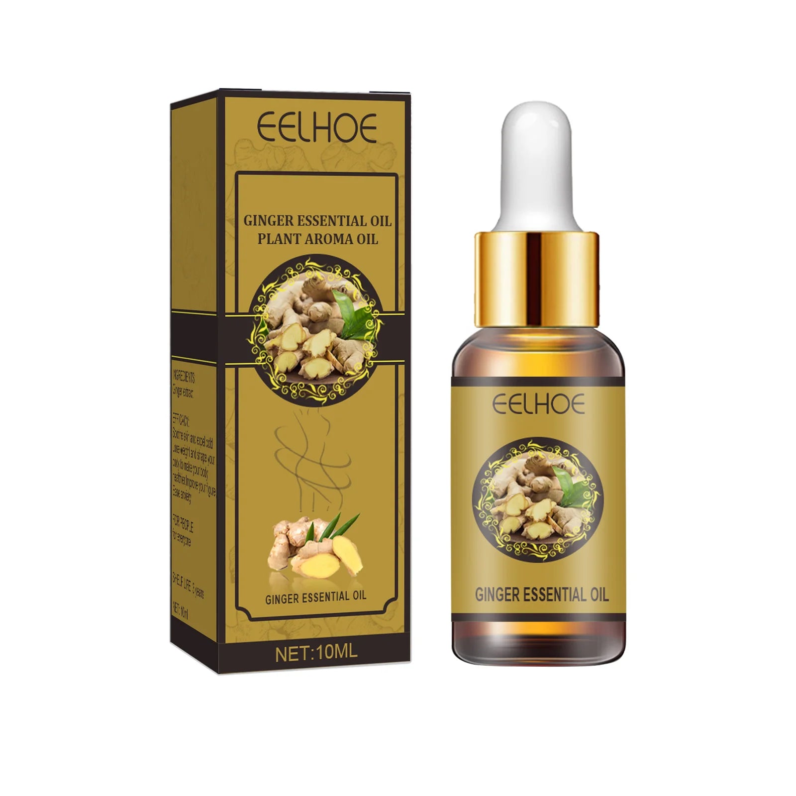 Eelhoe Ginger Body Sculpting Weight Loss Essential Oil Massage Firm Belly Thigh Muscle Shaping Moisturizing Skin 24g Box