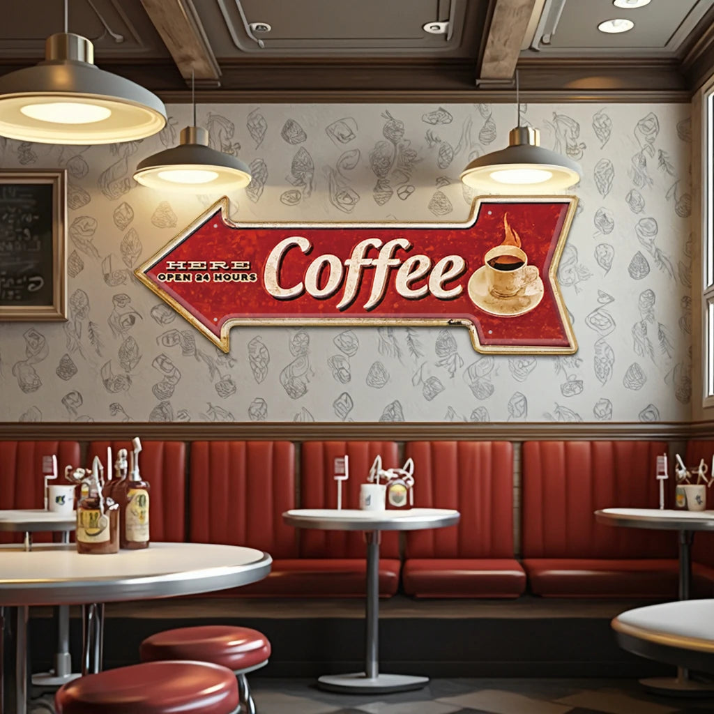 Antique Vintage Metal Signs Wholesale Tin Plate Custom Made Tin Sign Wall Decor for Bar Club Cafe Retro Arrow Metal Poster