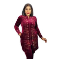 Good Selling Bulk Clothing for Sale Velvet Pants Sets for Women Two Pieces Luxury Rhinestones African Suits for Women