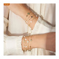 BGMB65-71 RINNTIN Wholesale 14K Gold Shell Pearls Bracelet Latest Girl 925 Silver Jewelry Four Leaf Clover Bracelet for Women