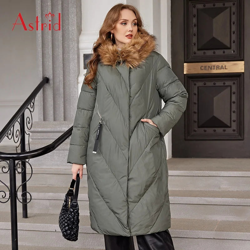 Good Quality Female Padded Jackets Fur Collar Puffer Coat Woman Waterproof Puffer Coat Woman Ladies Winter Jackets