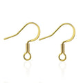 Custom Made Earring Hooks in Gold Finish Stainless Steel Golden Earring Wire Flat Earing Hooks Diy Jewelry Making