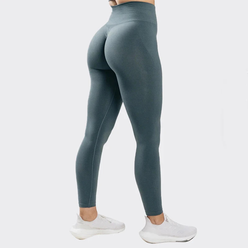 New in Women Stretchy Soft High Waist Quick Dry Scrunch Back Seamless Yoga Sports Leggings